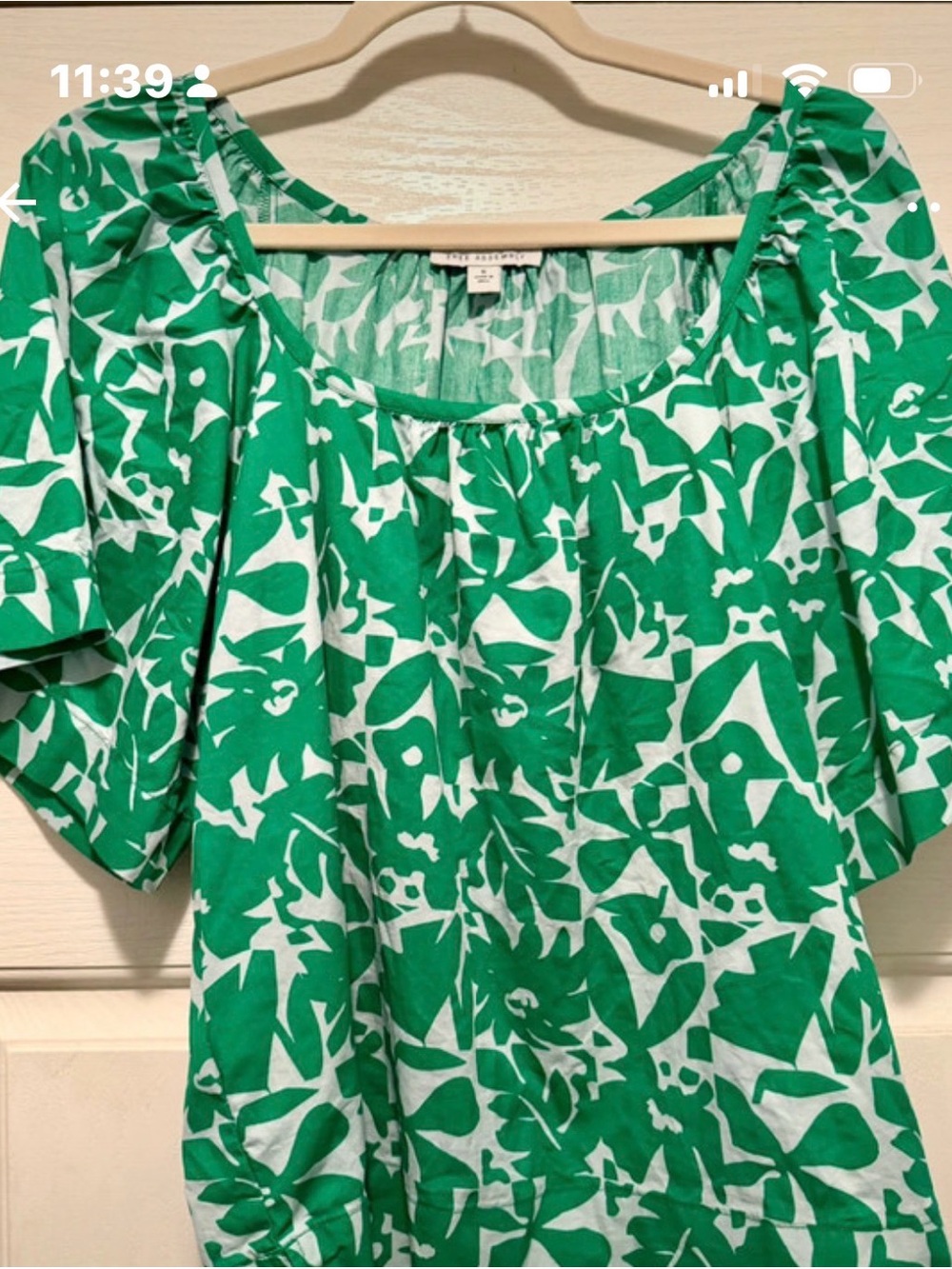 Green Floral  Women's Top